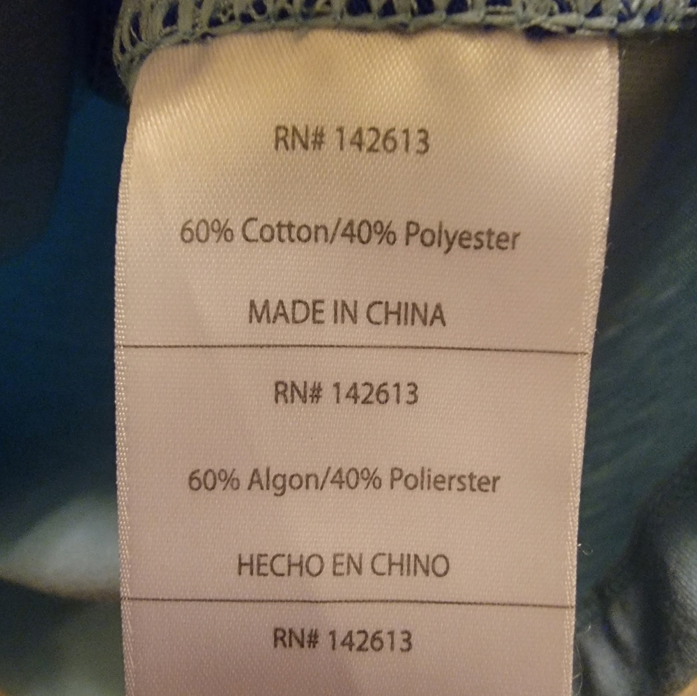 Tri-Color Blue Tee Size LX - Picture 7 of 7